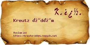 Kreutz Ádám névjegykártya