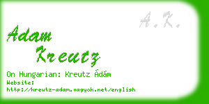 adam kreutz business card