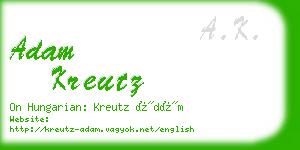 adam kreutz business card